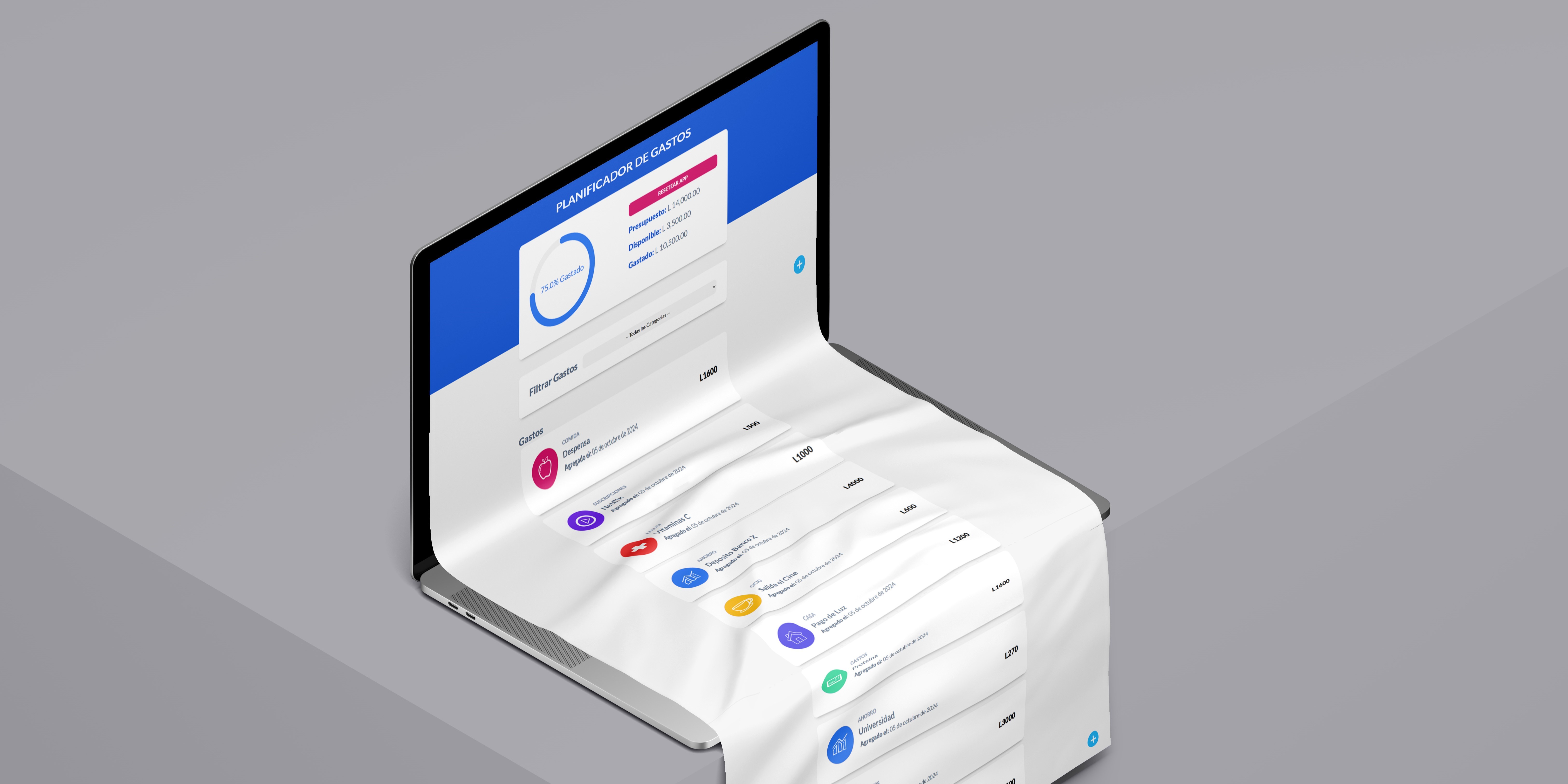 Mockup de Control de Presupuesto